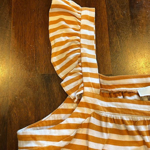 Michael Kors Yellow and Cream Striped Tank Top Sz. L - Picture 11 of 12